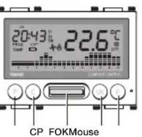 Vimar 20446 - FRONTANSICHT, TASTEN UND DISPLAY. - 3