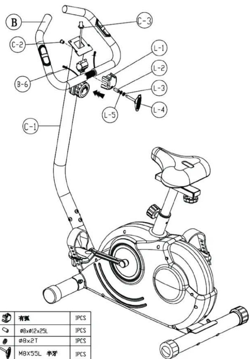 Skandika Theseus SF1620 - Schritt 5: Lenkergriffmontage - 1
