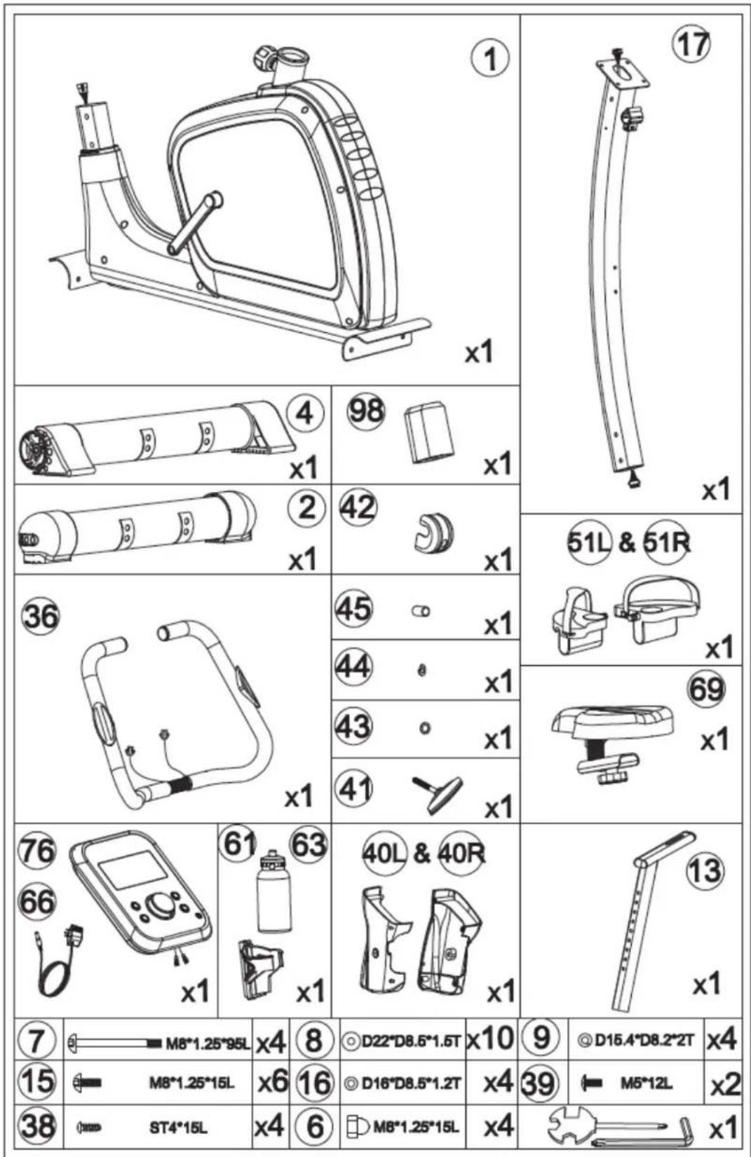 REX BX401 E - Nomenclature des pieces - 1