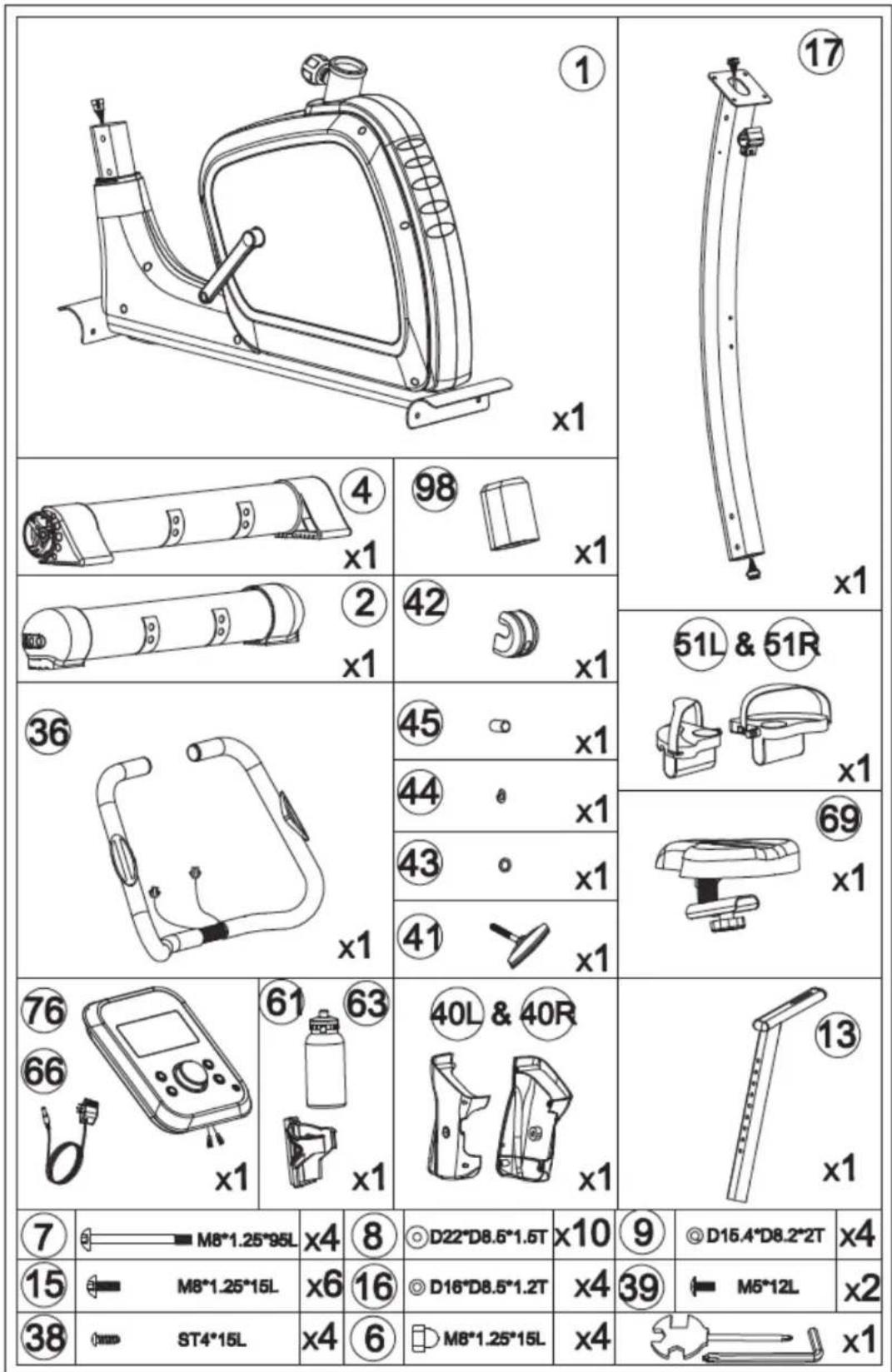 REX BX401 E - Parts list - 1