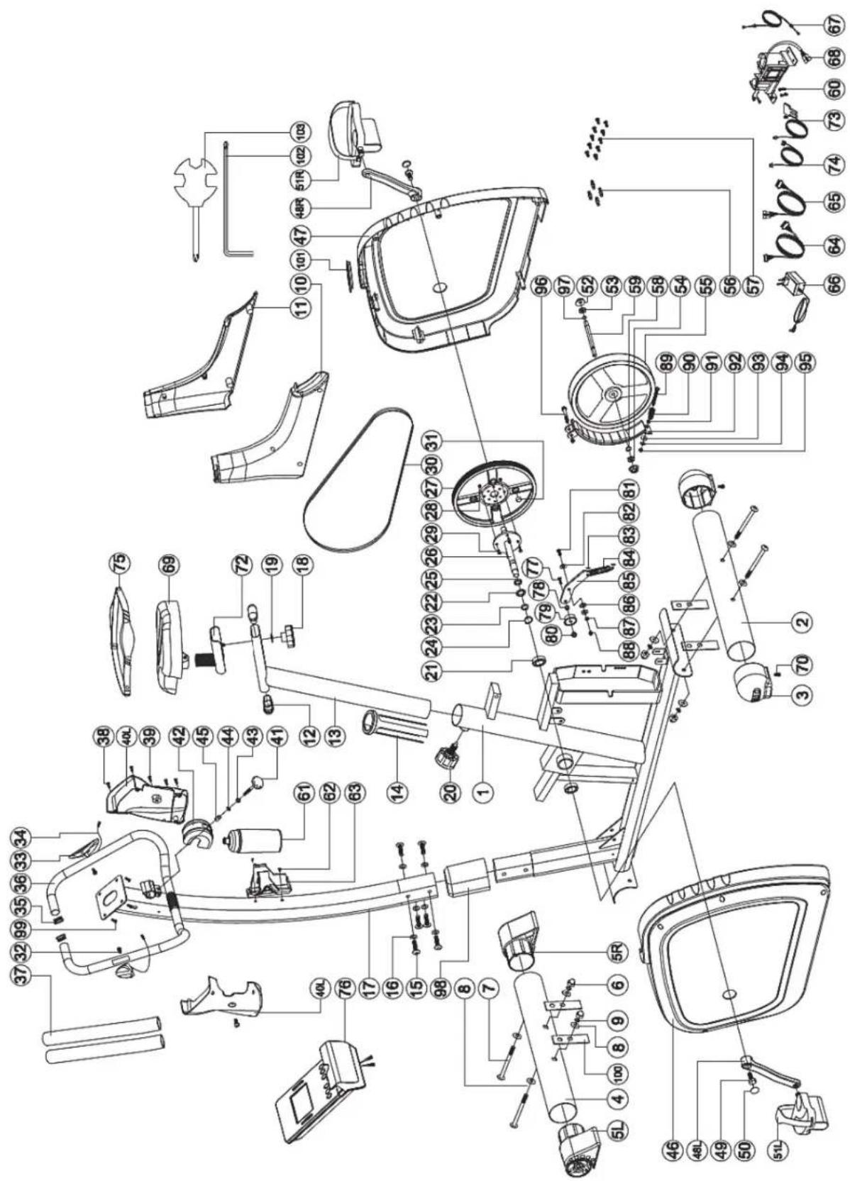 REX BX401 E - Exploded view - 1