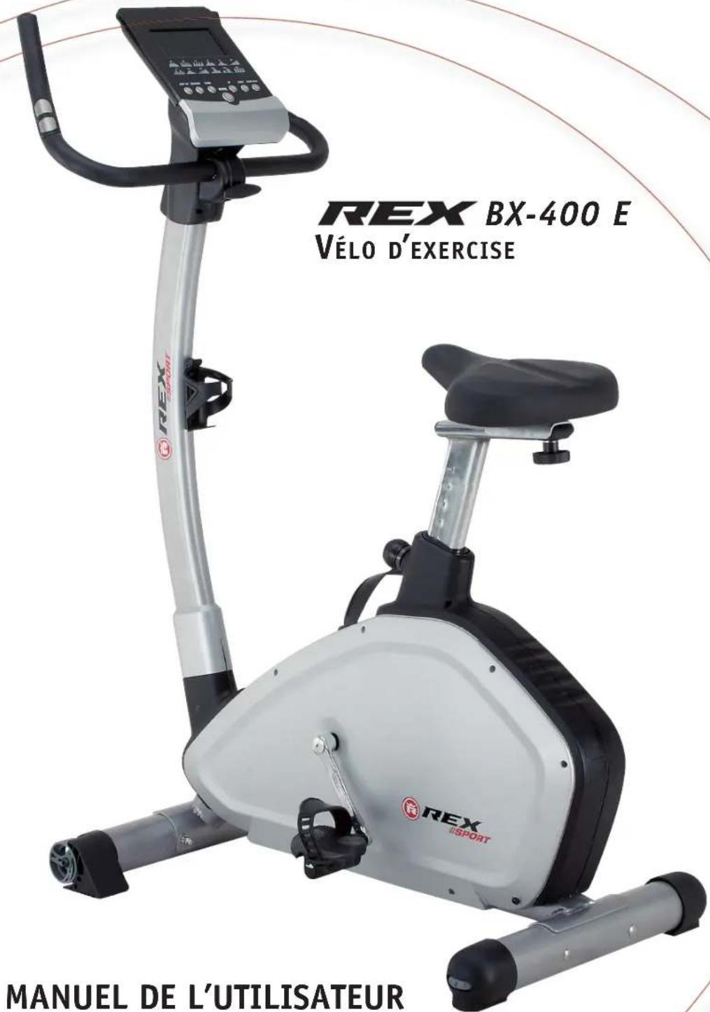 REX BX-400 E VÉLO D'EXERCISE MANUEL DE L'UTILISATEUR