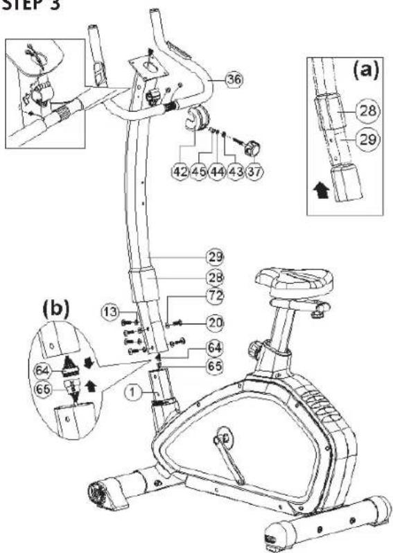 STEP 3 (a) 28 29 (b) 13 20 64 65 66 64 72 28 29 36 42 45 44 43 37