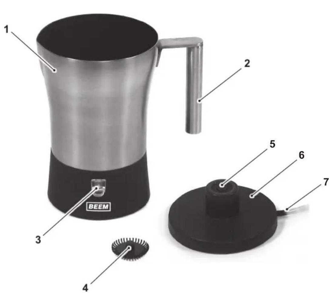 BEEM Latte Creme W7.001 - Elementen op het apparatus - 1