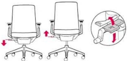 Haworth Very Task - Réglage de la hauteur d'assise - 1