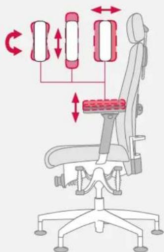 Bioswing 660 iQ S Meeting - Adjustment and Movement of Armrests in Width and Depth - 4
