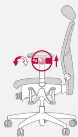 Bioswing 460 iQ S - Armlehnauflage auf Breite und Tiefe einstellen oder drehen - 1