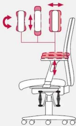 Bioswing 360 iQ V - To adjust the height of the armrest - 4