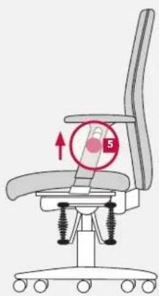 Bioswing 350 iQ V - Armlehnauflage auf Breite und Tiefe einstellen oder drehen - 1