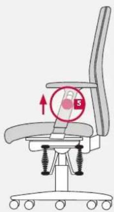 Bioswing 350 iQ V - To adjust the height of the armrest - 1