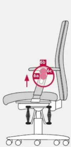 Bioswing 350 iQ V - To adjust the height of the armrest - 3