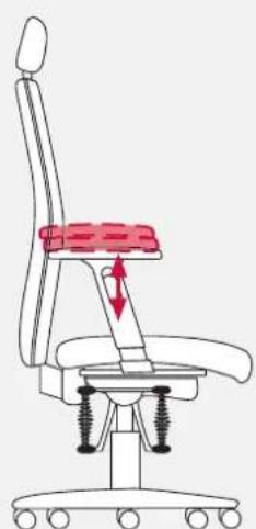Bioswing 350 iQ S - To adjust the height of the armrest - 2