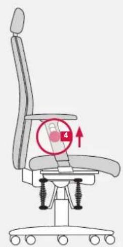 Bioswing 350 iQ S - Armlehnenauflage auf Breite und Tiefe einstellen oder drehen - 1