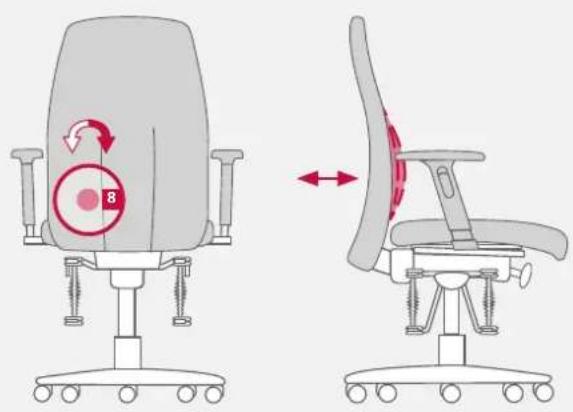 Bioswing 260 iQ V - Adjustment of Lumbar Support to Shape of Back - 2