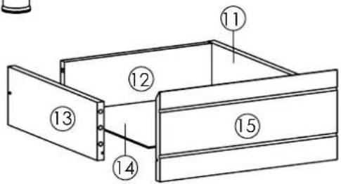 Technical diagram of a mechanical assembly with numbered components for identification