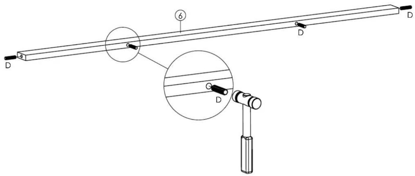 Technical diagram of a mechanical device with labeled components and magnified views showing internal structure.