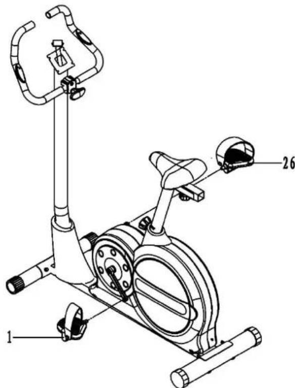 Powerpeak FHT6704 - Step 5: assembling pedals - 1