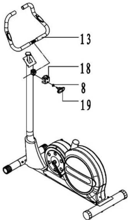 Powerpeak FHT6704 - Step 3: assembling the handlebar - 1
