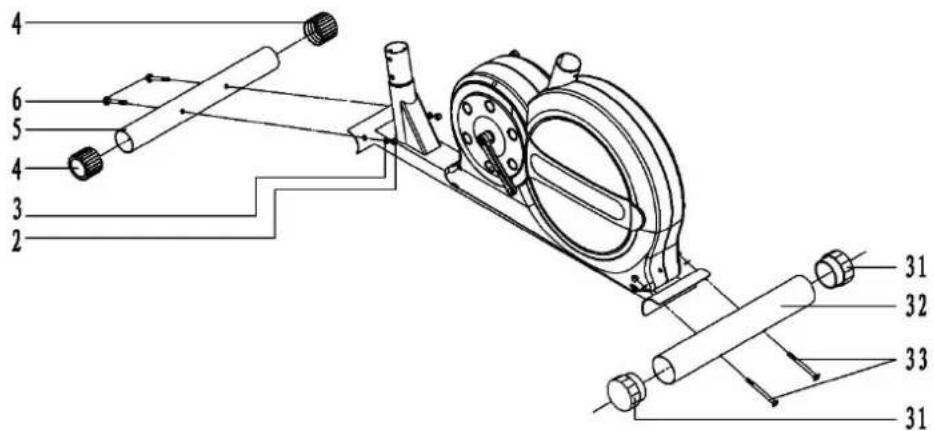 Powerpeak FHT6704 - Schri 1: montage des vorderen und hinteren Stabilisers - 1