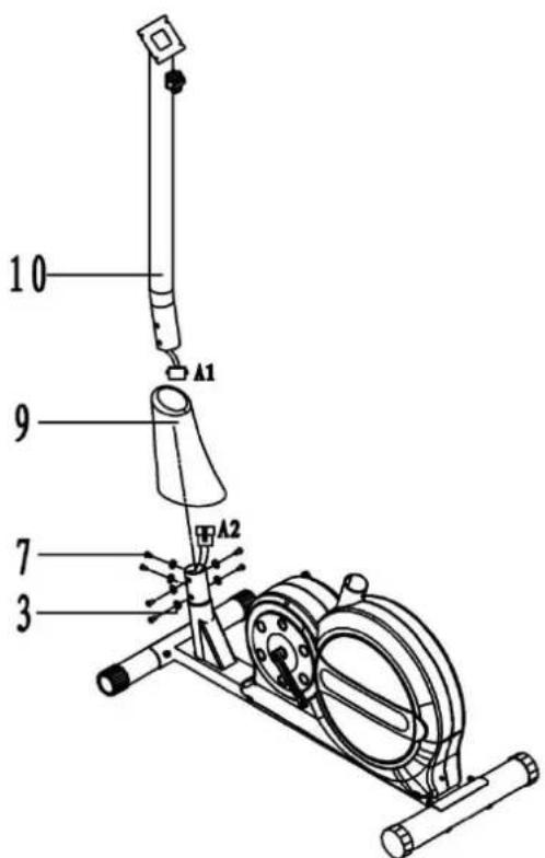 Powerpeak FHT6704 - Étape 2: assemblage du tube de support et de la protecon avant en plastque - 1