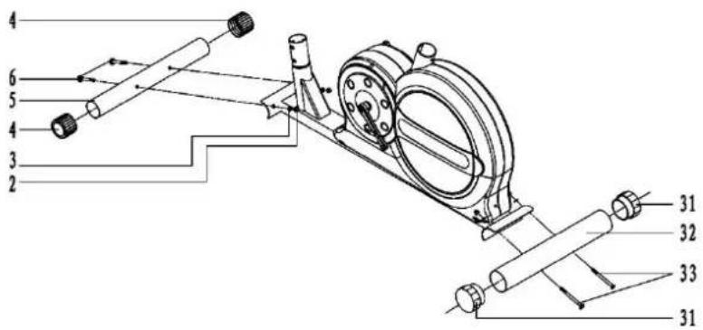 Powerpeak FHT6704 - Stap 1: het monteren van de voorste en blijste stabilisator - 1
