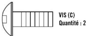 TEMPO FITNESS 610E - CONTENU DU SACHET DE VISSERIE A UTILISER LORS DE L'ETAPE 2 : - 3