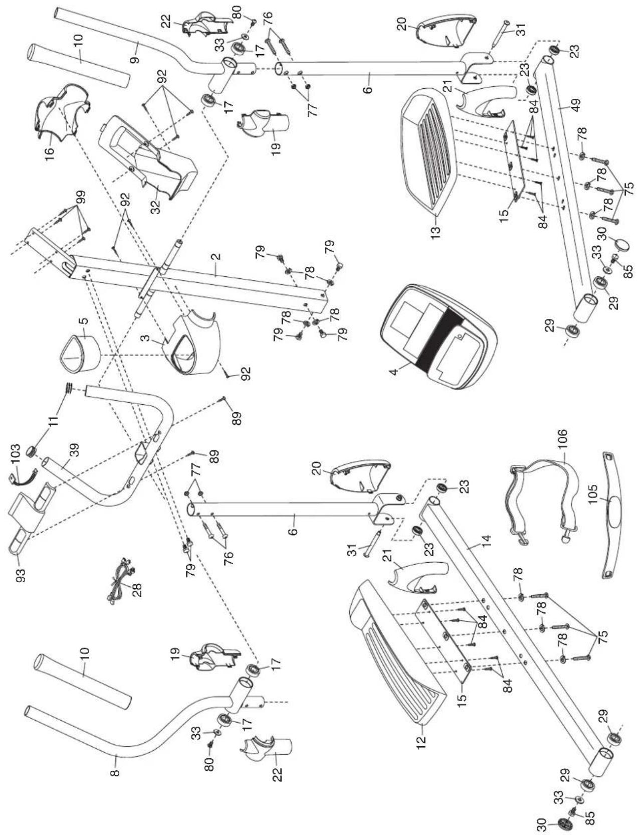 NordicTrack E9.2 - N°. Q'té. Description N°. Q'té. Description - 1
