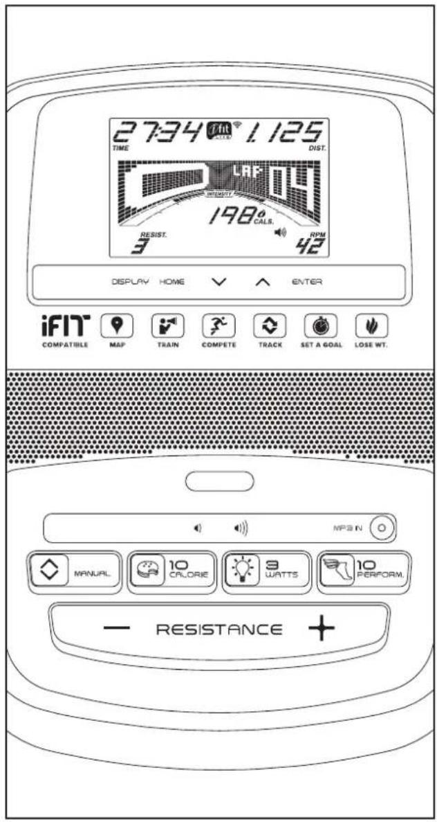 NordicTrack E9.2 - SCHEMA DE LA CONSOLE RÉALISEZ VOS OBJECTIFS DE MISE EN FORME SUR IFIT.COM - 1
