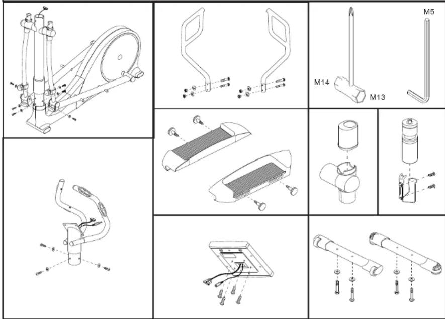 Moovyoo Legend - INSTRUCTIONS D'ASSEMBLAGE ELLIPTIQUE LEGEND : Introduction Table des Matières Soins et Maintenance - 1