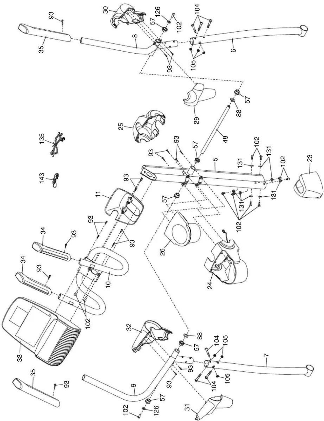 NordicTrack E7.5 - N°. Qté. Description - 1
