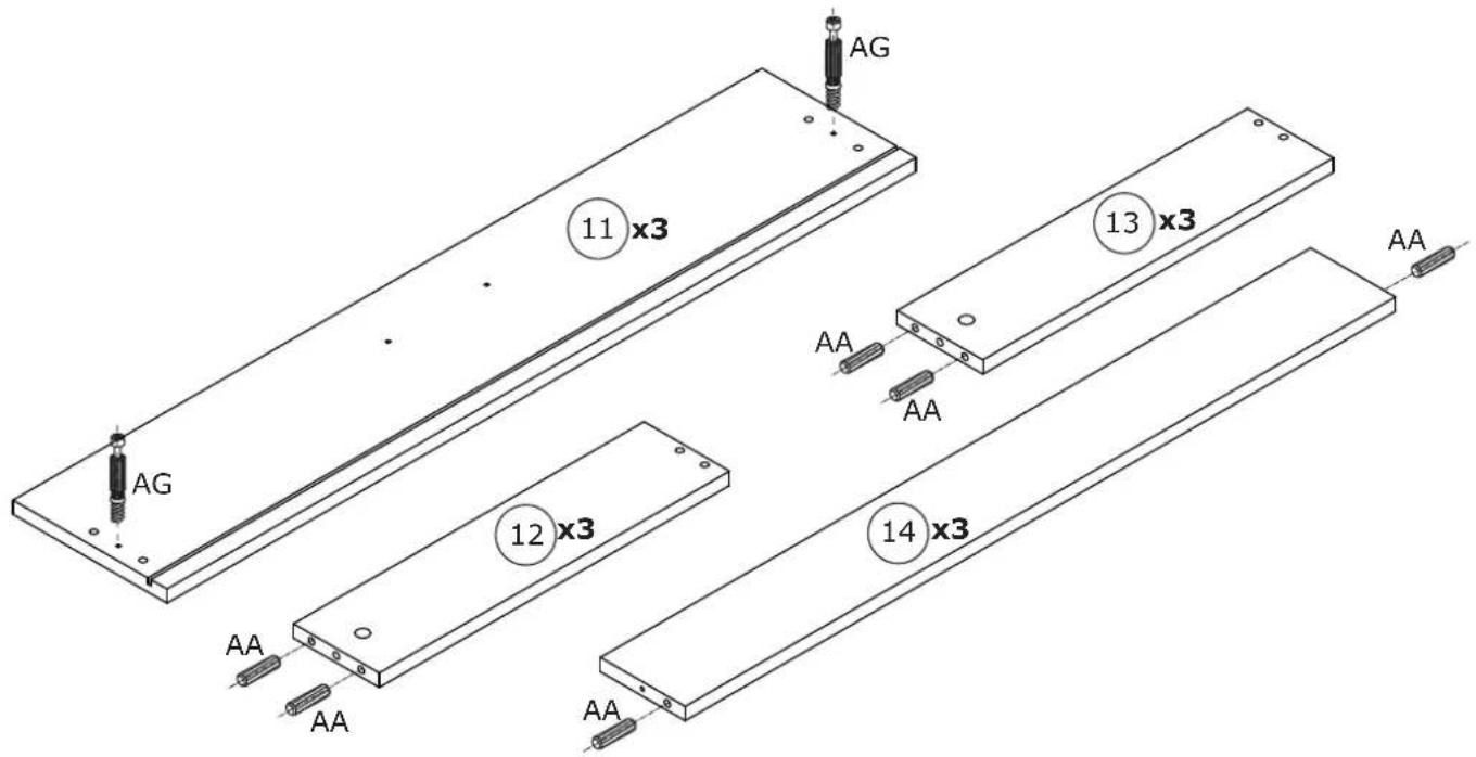 AG 11 x3 13 x3 AA AA 12 x3 14 x3 AA AA AA