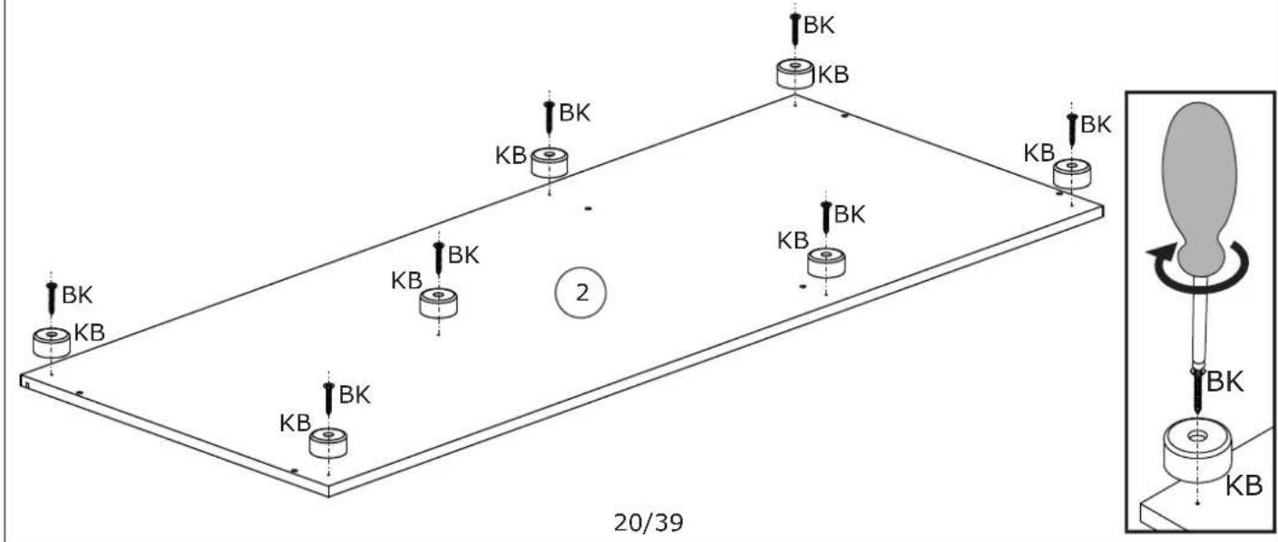 Technical diagram of a structural assembly with numbered components and AC/AC labels