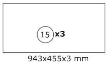 15 x3 943x455x3 mm