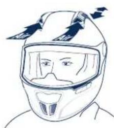 Schuberth SR1 - Belüftung 3 - Kopfbelüfung - 2