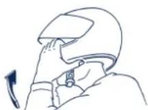 Schuberth SR1 - CHOOSING THE CORRECT HELMET E. PUTTING ON AND REMOVING THE HELMET - 1