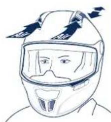 Schuberth SR1 - Ventilatie 3 - luchttoevoer hoofd - 1