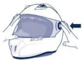 Schuberth SR1 - Installation de I'écran de la visière - 1