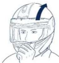 Schuberth S2 - Opening the face shield - 1