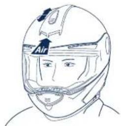 Schuberth S2 - Ventilation system 3 - head ventilation - 1