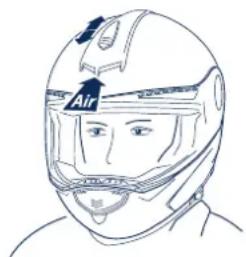 Schuberth S2 - Presa di ventilazione 3 - ventilazione della testa - 1