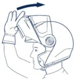 Schuberth C3 Pro - Ouverture de la mentionnaire - 2