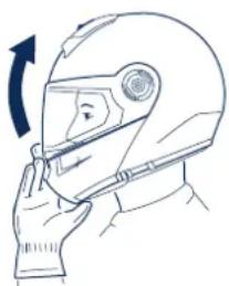 Schuberth C3 Pro - Opening the chin bar - 1