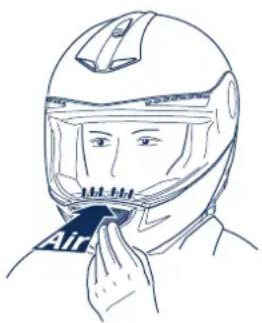 Schuberth C3 Pro - Ventilatie 2 - Ventilatie-inlaat kin (vizierventilatie) - 1