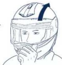 Schuberth C3 Pro - Ouverture de la visière - 1