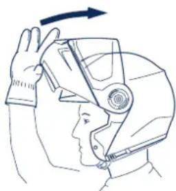 Schuberth C3 Pro - Kingedeelte openen - 2