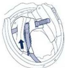 Schuberth C3 Pro - Mounting the cheek pad - 3