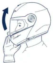 Schuberth C3 Pro - Öffnen des Kinnteils - 1