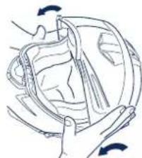 Schuberth C3 Pro - Installing the face shield - 3