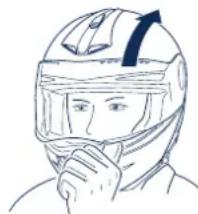 Schuberth C3 Pro - Abrir el visor - 1