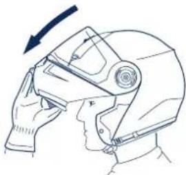 Schuberth C3 Pro - Schlieben des Kinnteils - 1